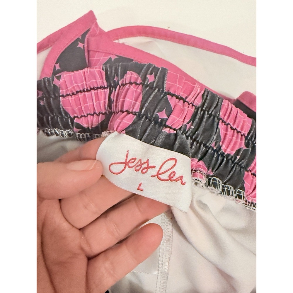 Jess Lea Let's Go Party Disco Ball 🪩 Activewear Pink Shorts Women's Sz L - Picture 7 of 14